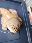 Inuit Soapstone Hunter Figurine by Levi Tetpon