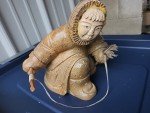 Inuit Soapstone Hunter Figurine by Levi Tetpon