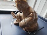 Inuit Soapstone Hunter Figurine by Levi Tetpon