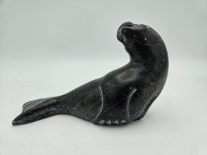 Signed 1985 Soapstone Seal Sculpture, Inuit Art