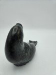 Signed 1985 Soapstone Seal Sculpture, Inuit Art