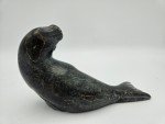 Signed 1985 Soapstone Seal Sculpture, Inuit Art