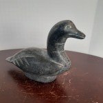 Signed 1974 Inuit Soapstone Duck Carving 6