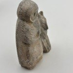 Inuit Woman and Wolf Stone Carving