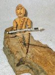Inuit Wood Carving: Hunter with Seal Sculpture