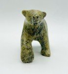 Inuit Soapstone Walking Bear Carving, Signed