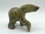 Inuit Soapstone Walking Bear Carving, Signed