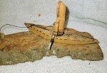 Inuit Wood Carving: Hunter with Seal Sculpture
