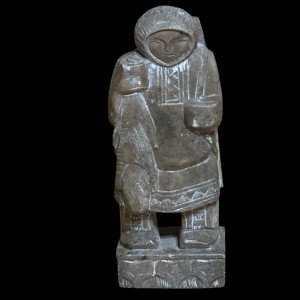 Inuit Soapstone Hunter Figure Carving – 5
