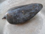Signed Soapstone Goose Figurine - Inuit Art Carving