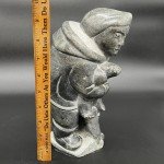 Inuit Soapstone Hunter with Sea Otter Sculpture
