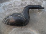 Signed Soapstone Goose Figurine - Inuit Art Carving