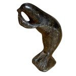 Inuit Stone Sculpture: Walrus Playing Flute 7”
