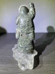 Inuit Stone Carving Figurine with Fur Trim
