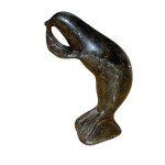 Inuit Stone Sculpture: Walrus Playing Flute 7”