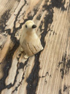 Inuit Antique Penguin Fossil Carving Figurine