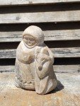 Hand-Carved Inuit Soapstone Hunter with Dog