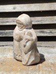 Hand-Carved Inuit Soapstone Hunter with Dog