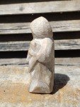 Hand-Carved Inuit Soapstone Hunter with Dog