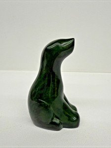 Polished Stone Polar Bear Inuit Carving