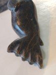 Hand Carved Brown Veined Marble Inuit Seal