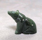 Dark Green Alaskan Jade Bear Carving