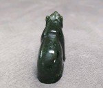 Dark Green Alaskan Jade Bear Carving