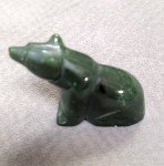 Dark Green Alaskan Jade Bear Carving