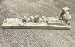 Inuit Marblecraft Eskimo Puppy Dog Sled Sculpture