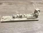 Inuit Marblecraft Eskimo Puppy Dog Sled Sculpture