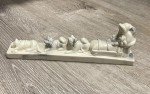 Inuit Marblecraft Eskimo Puppy Dog Sled Sculpture
