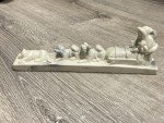 Inuit Marblecraft Eskimo Puppy Dog Sled Sculpture