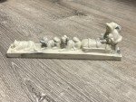 Inuit Marblecraft Eskimo Puppy Dog Sled Sculpture
