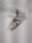 Inuit Carving: Kayak with Harpoon Sculpture