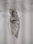 Inuit Carving: Kayak with Harpoon Sculpture
