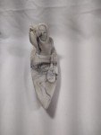 Inuit Carving: Kayak with Harpoon Sculpture