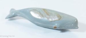Vintage Inuit Stone Carving of Beluga Whale