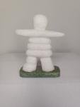 Inukshuk Marble Sculpture with Jade Base 3.5”