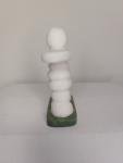Inukshuk Marble Sculpture with Jade Base 3.5”