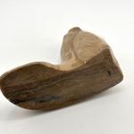 Stone Walrus Figurine with Tusks, Brown and White