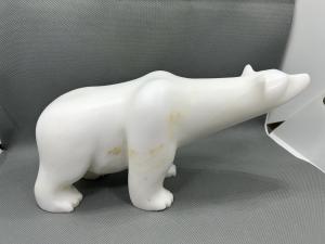 Marble Polar Bear Sculpture Inuit Art Carving