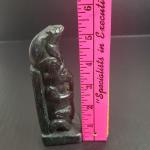 Inuit Carved Totem Pole in Green Marble