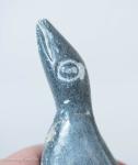 Inuit Stone Carving of Tall Bird, Signed