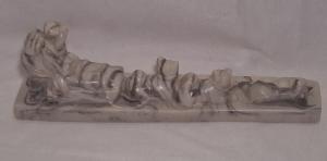 Sled Dogs Sculpture in Pearlite Marble