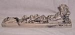 Sled Dogs Sculpture in Pearlite Marble