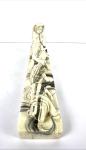 Inuit Eskimo Carving with Three Sled Dogs
