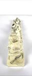 Inuit Eskimo Carving with Three Sled Dogs
