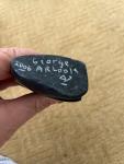 George Arluk Inuit Art Mother Black Stone Sculpture