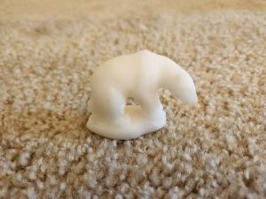 2" Inuit Carving of Polar Bear in Marble