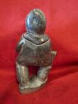 Hand Carved Vintage Inuit Soapstone Fisherman 5/75